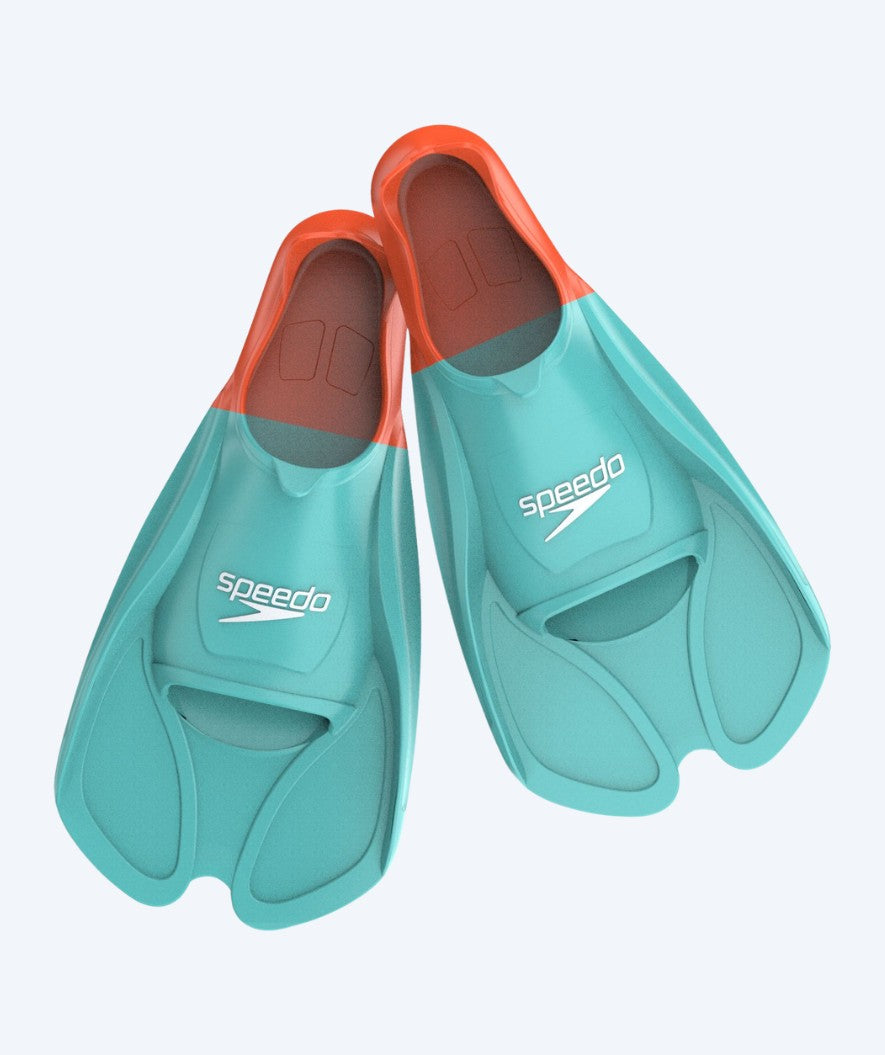 Speedo svømmefødder - Biofuse - Turkis/orange