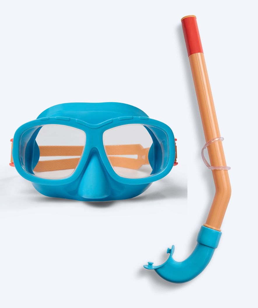Watery Combo snorkelsæt til børn (4-10) - Wyre - Blå/orange