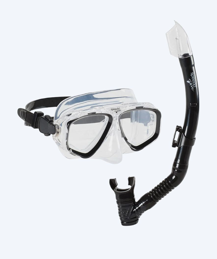 Speedo Combo snorkelsæt til voksne - Adventure - Sort