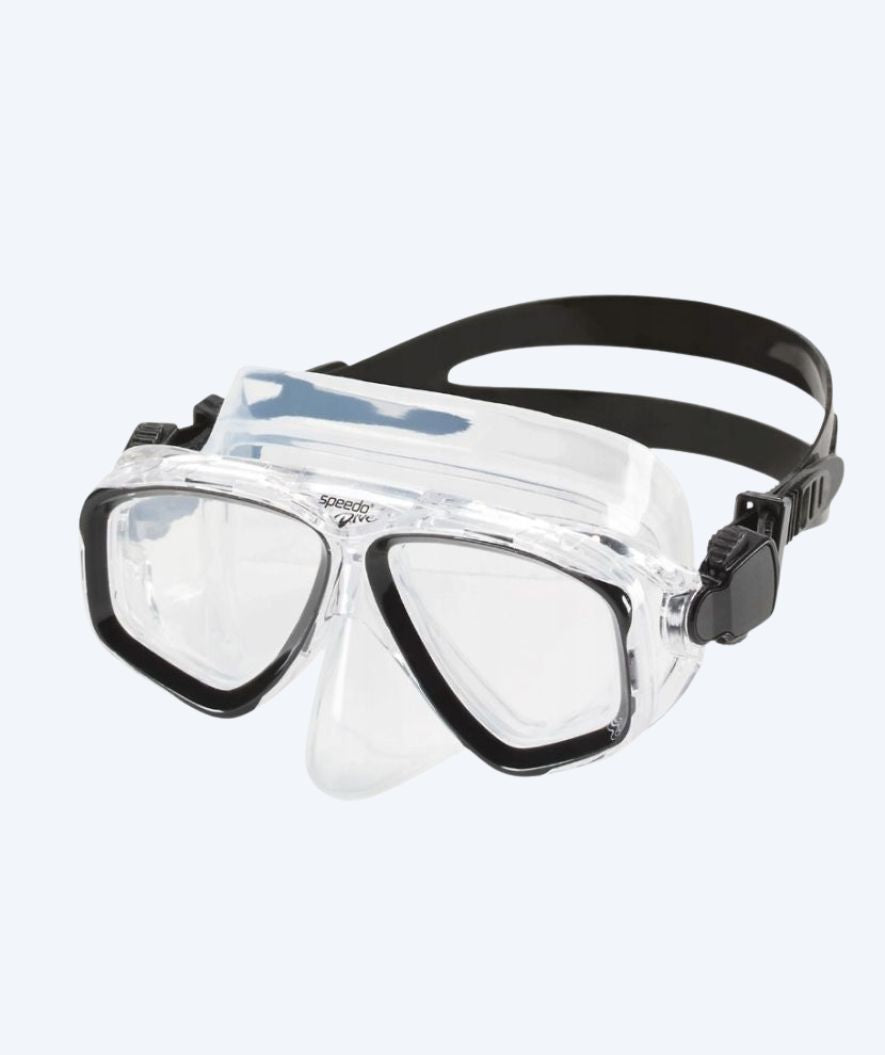 Speedo dykkermaske til voksne - Adventure - Sort/klar