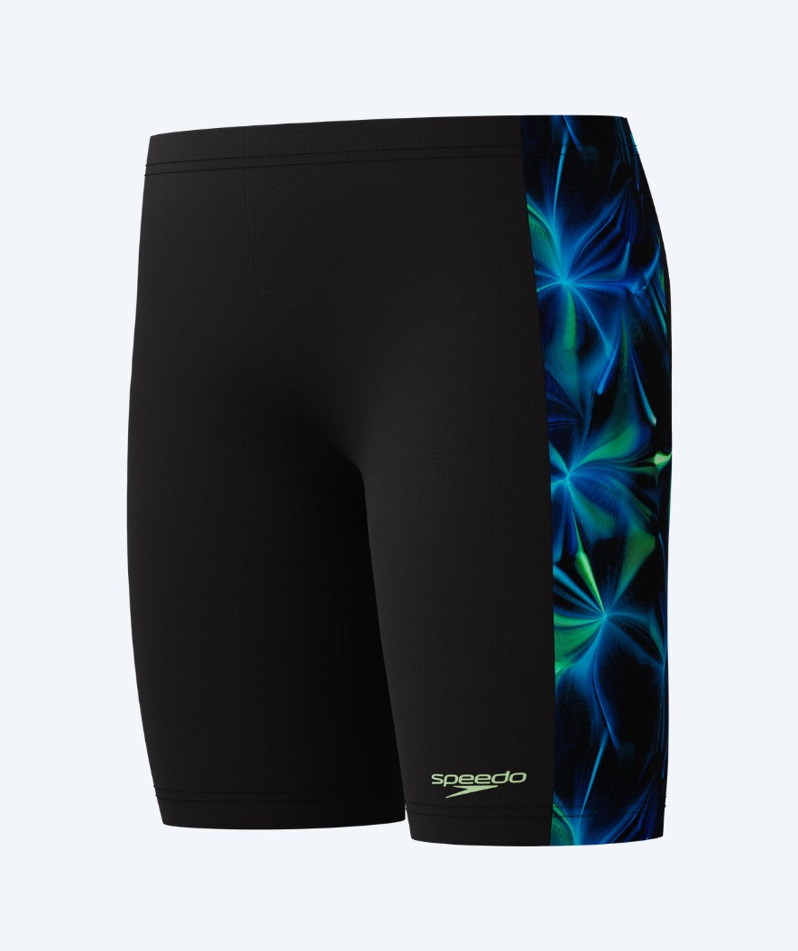 Speedo lange badebukser til drenge - Print Panel - Sort/grøn