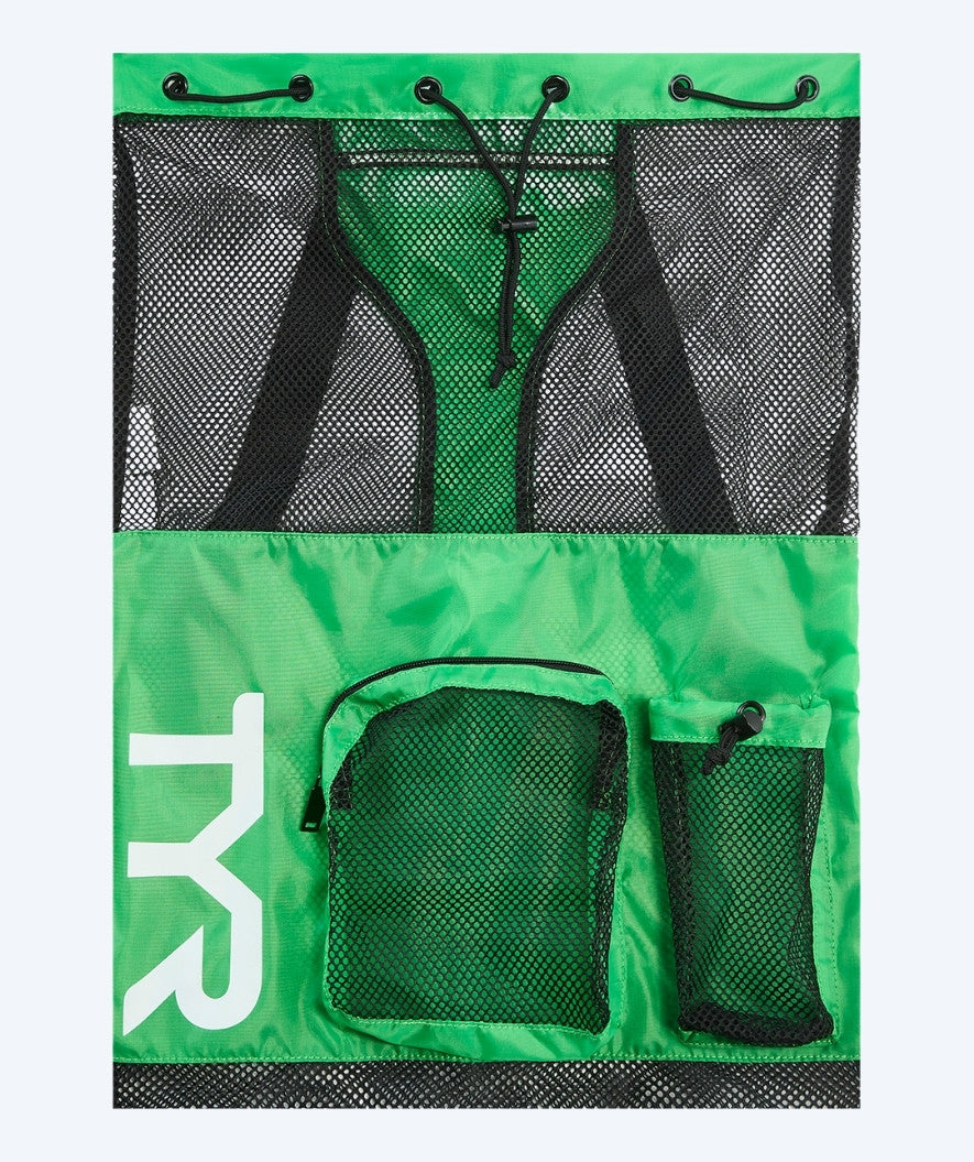 TYR svømmenet - Big Mesh Mummy 40L - Grøn/sort
