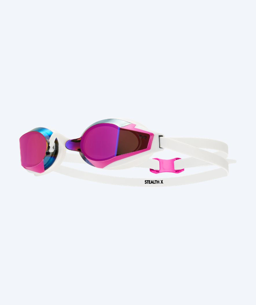 TYR svømmebriller - Stealth X Mirrored - Hvid/pink