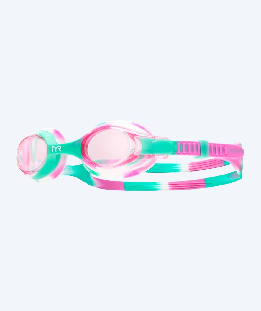 TYR svømmebriller til børn - Swimple - Grøn/pink
