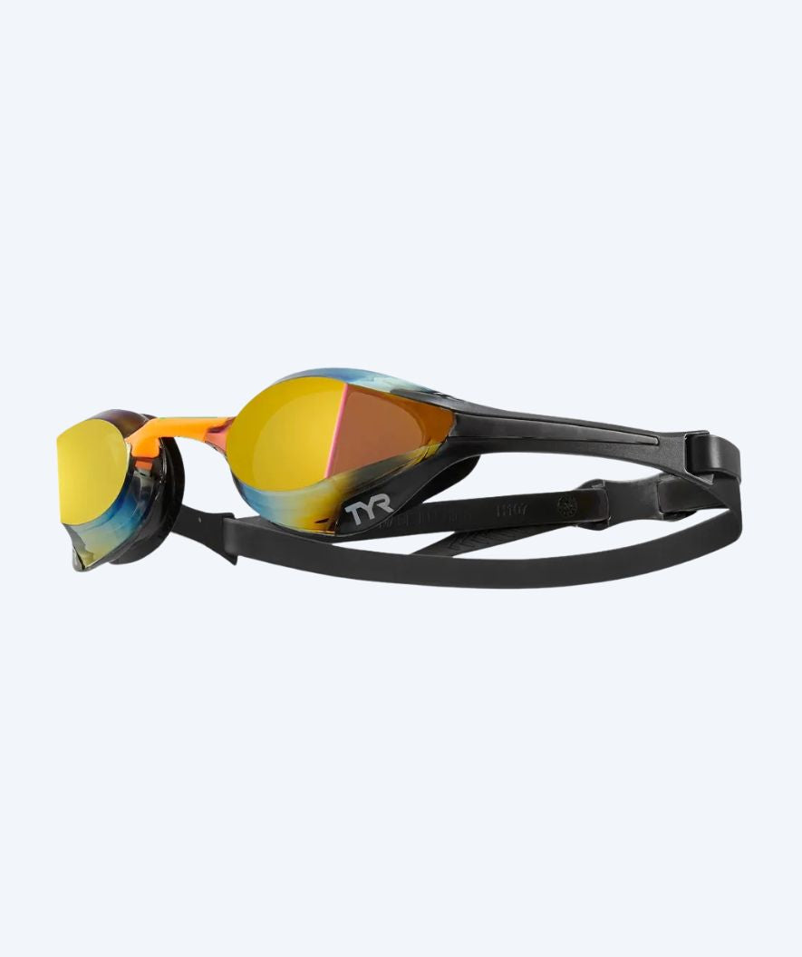 TYR Elite svømmebriller - Tracer-X Elite Mirrored - Sort/orange