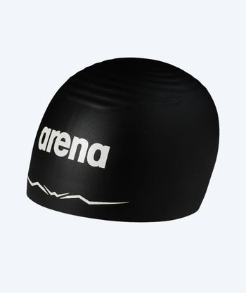 Arena konkurrence badehætte - Aquaforce Wave Cap - Sort/hvid