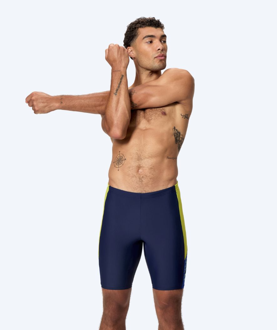Speedo lange badebukser til mænd - Dive - Mørkeblå/gul
