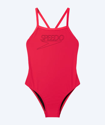 Speedo badedragt til piger - Endurance Logo Thinstrap - Lyserød