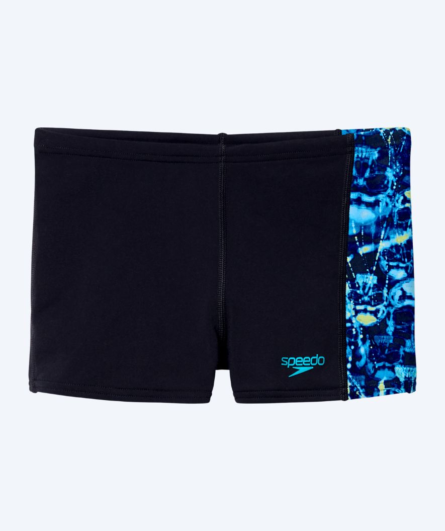 Speedo aquashorts til drenge - Print Panel - Sort/blå