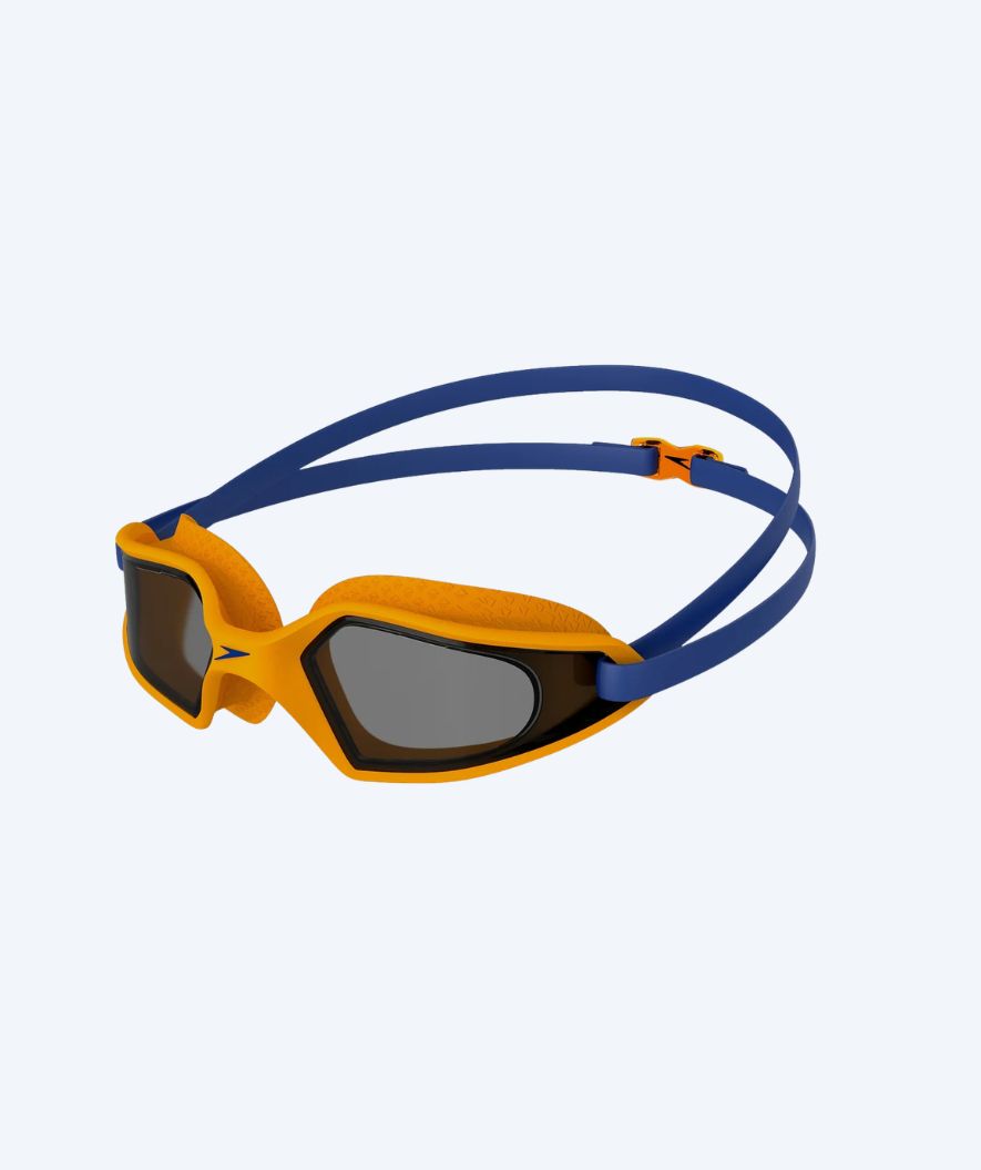 Speedo svømmebriller til børn - Hydropulse - Blå/orange (Smoke linse)