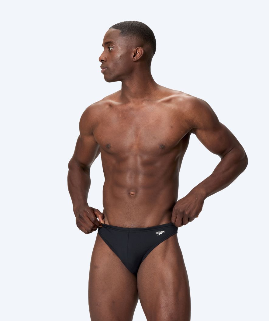 Speedo trekantede badebukser til mænd - Solid - Sort