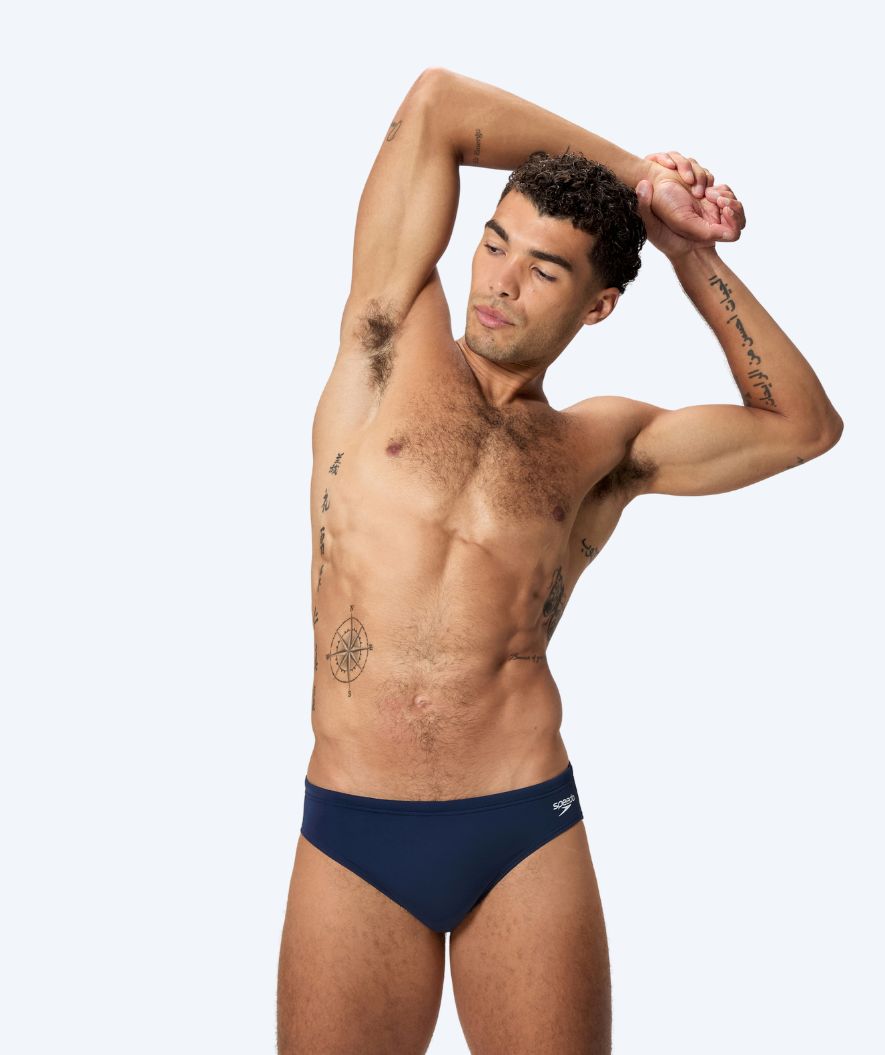 Speedo trekantede badebukser til mænd - Endurance Logo - Mørkeblå