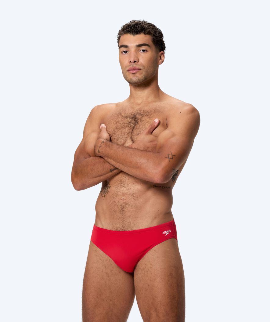 Speedo trekantede badebukser til mænd - Endurance Logo - Rød