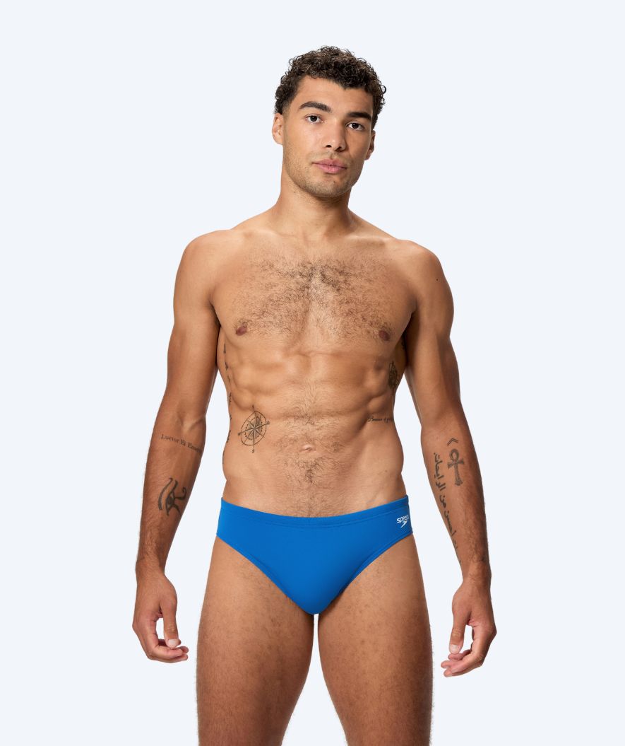 Speedo trekantede badebukser til mænd - Endurance Logo - Lyseblå