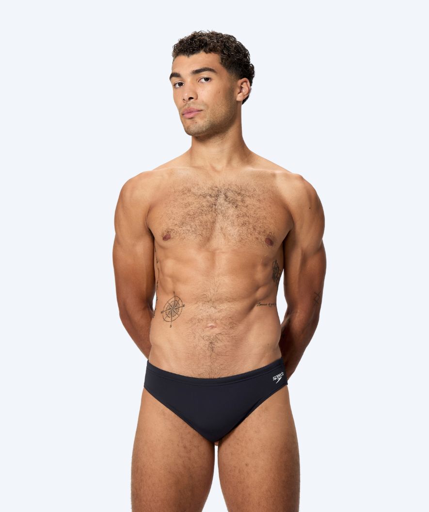 Speedo trekantede badebukser til mænd - Endurance Logo - Sort