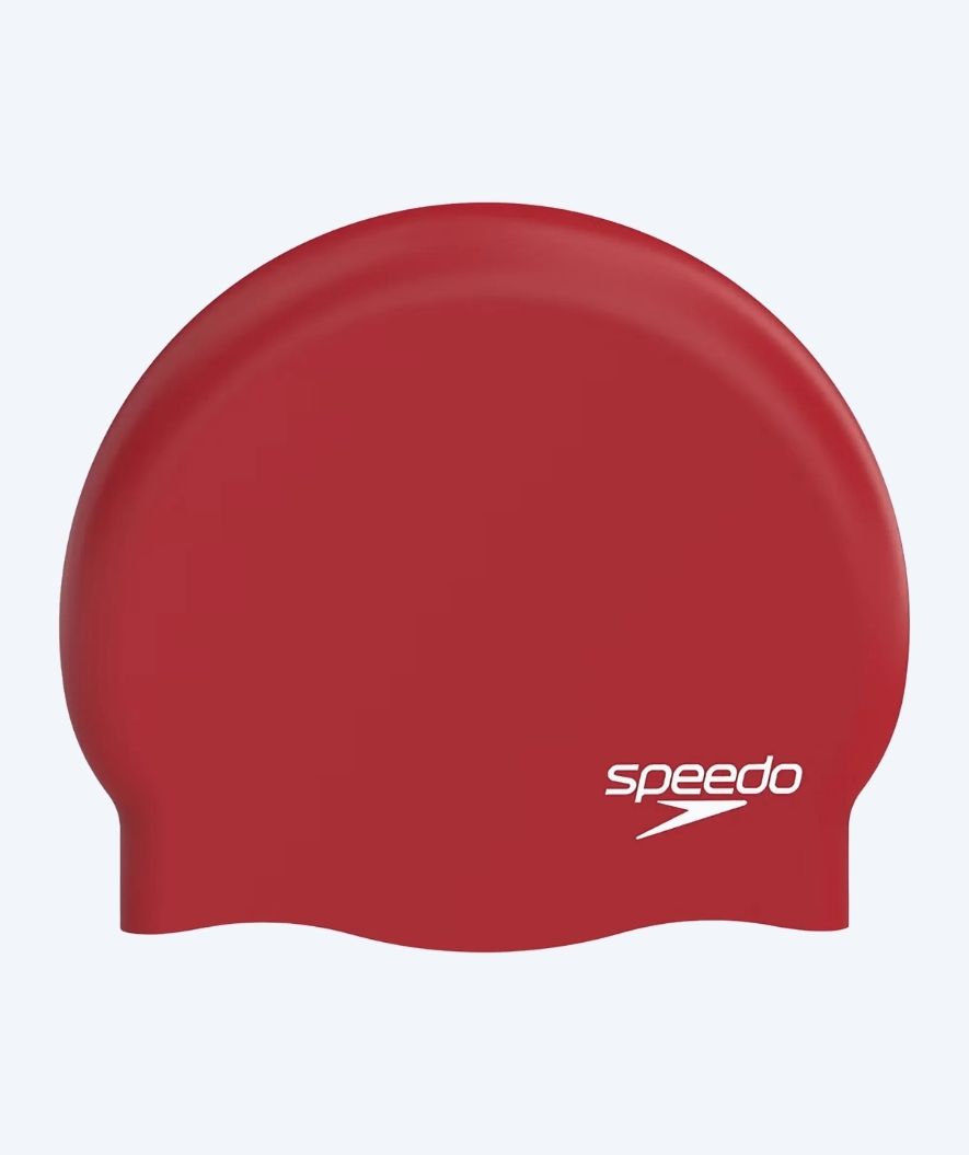Speedo badehætte - Plain Moulded - Mørkerød