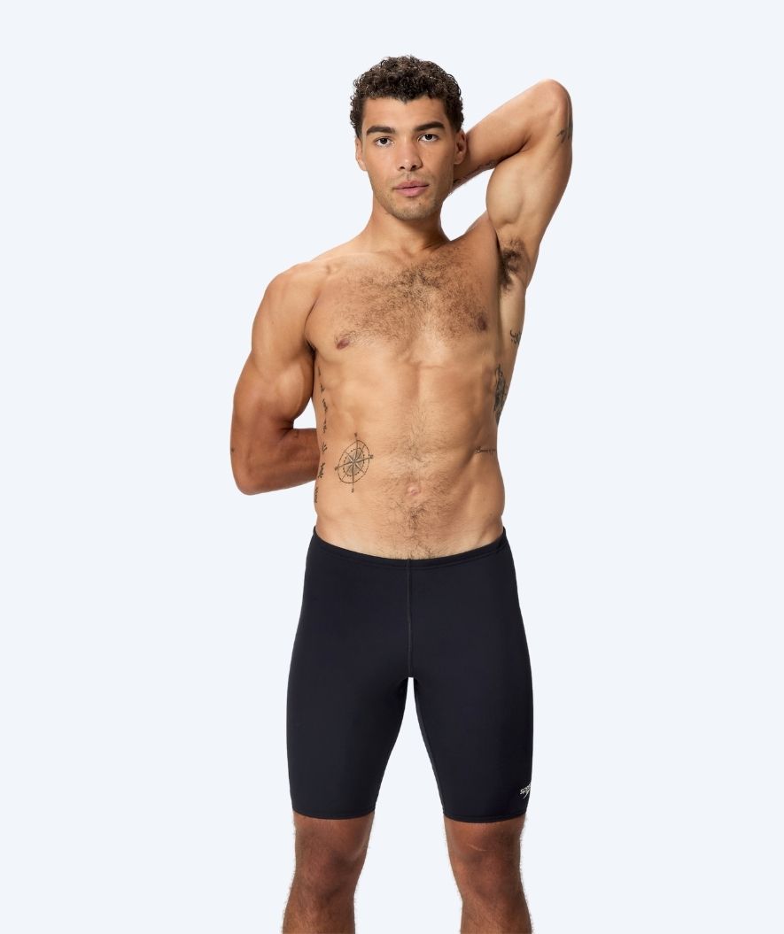 Speedo lange badebukser til mænd - Endurance Logo - Sort