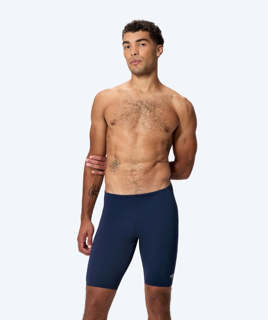 Speedo lange badebukser til mænd - Endurance Logo - Mørkeblå