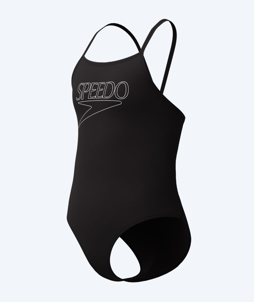 Speedo badedragt til piger - Endurance Logo Thinstrap - Sort