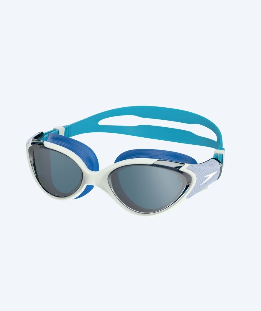 Speedo motions svømmebriller til damer - Biofuse 2.0 Mirror - Mørkeblå/lyseblå