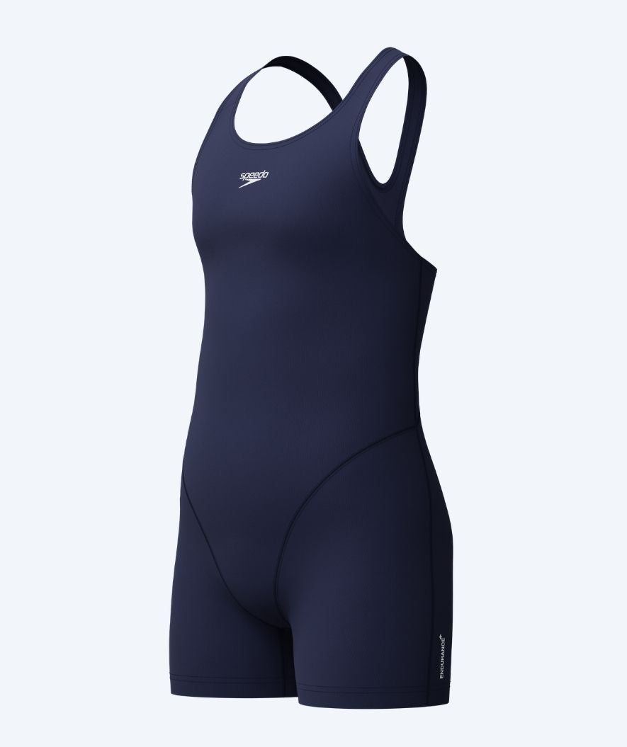 Speedo badedragt med ben til piger - Endurance - Mørkeblå