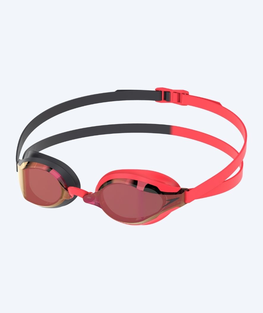 Speedo Elite svømmebriller - Fastskin Speedsocket 2 Mirror - Rød/sort