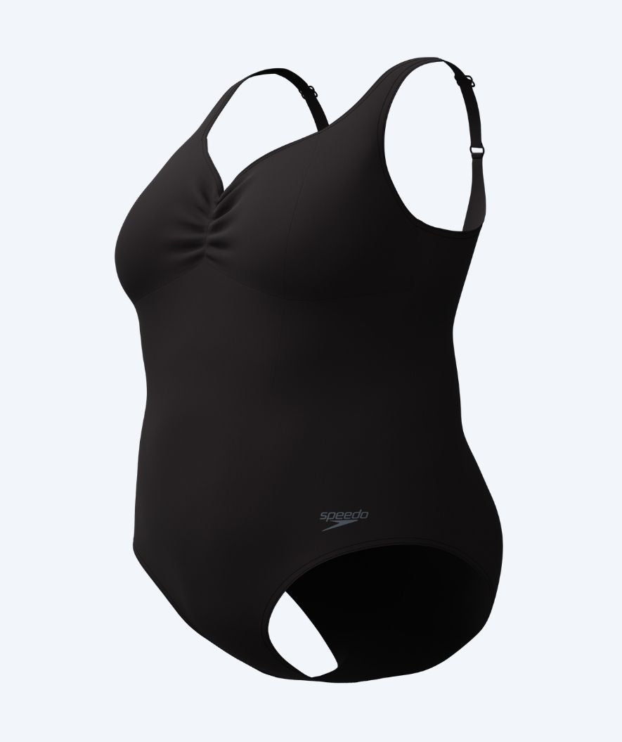 Speedo badedragt i plus size til damer - Shaping AquaNite - Sort