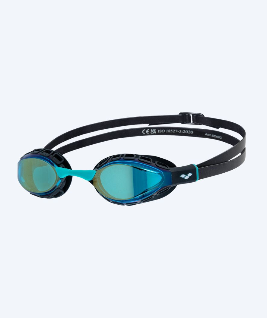Arena Elite svømmebriller - Air Sonic Mirror - Sort/turkis
