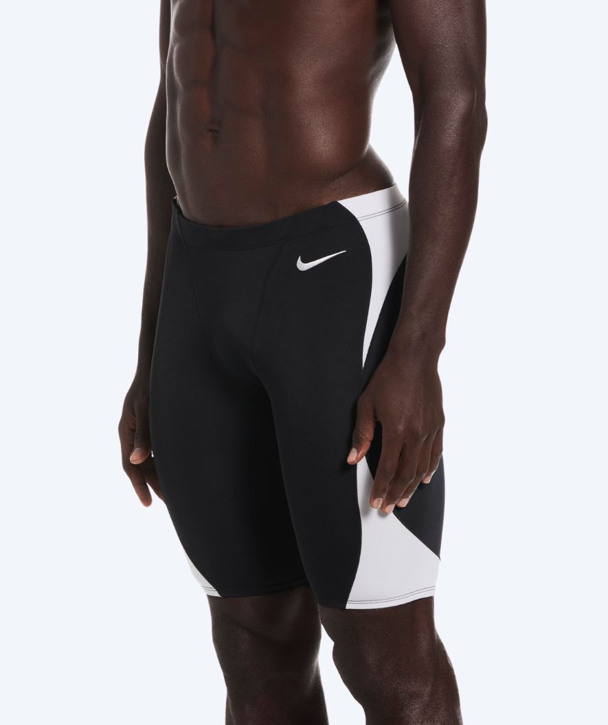 Nike lange badebukser til mænd - Hydrastrong Fly - Sort/hvid