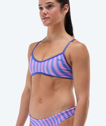 TYR bikini overdel til damer - Durafast Elite Trinity Bezold - Lyserød/blå