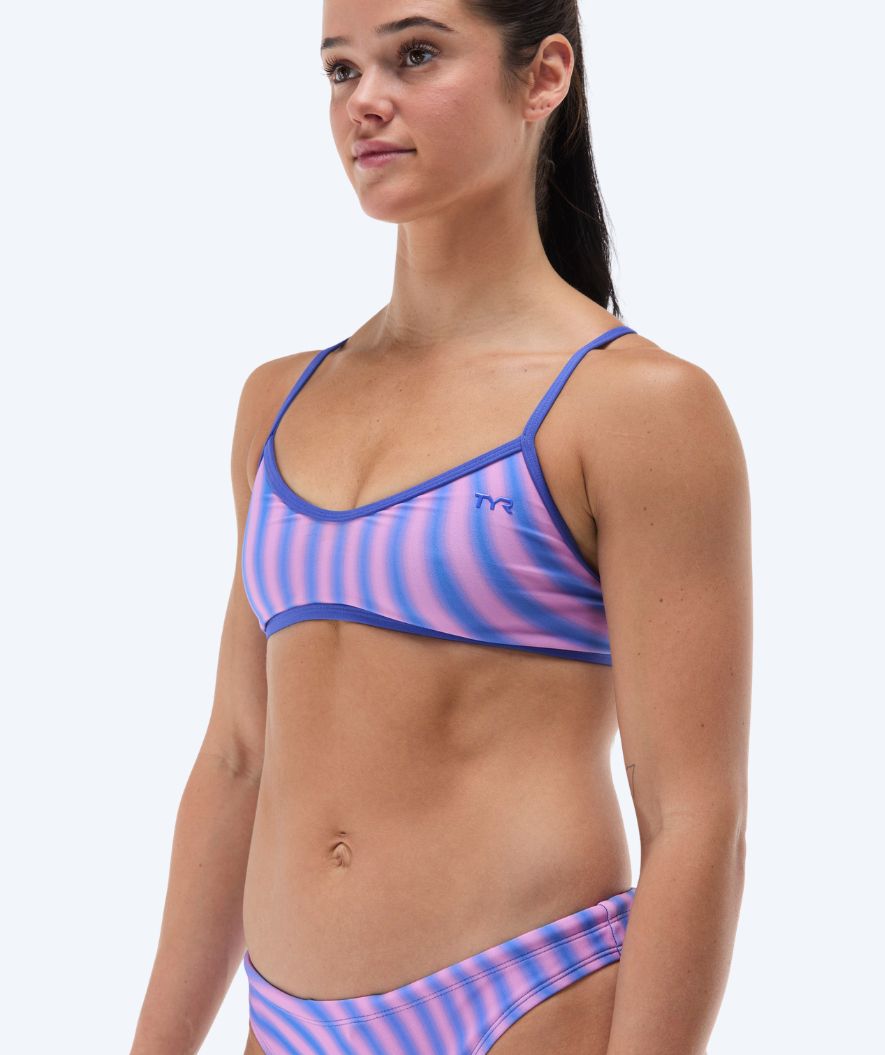 TYR bikini overdel til damer - Durafast Elite Trinity Bezold - Lyserød/blå