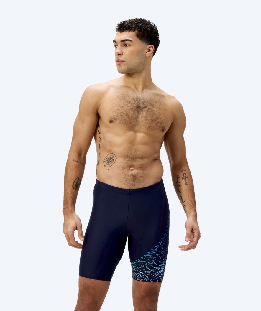 Speedo lange badebukser til mænd - Medley Logo - Mørkeblå