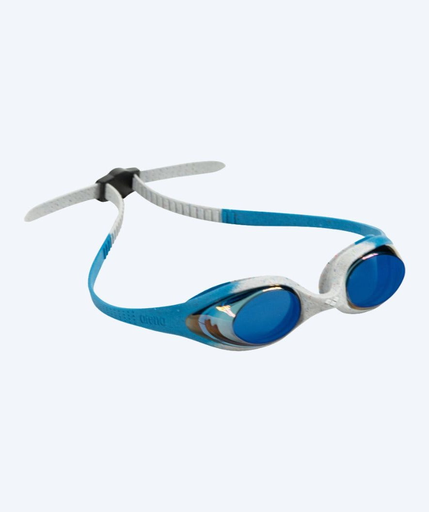 Arena svømmebriller til børn (6-12) - Spider - Blå/grå (Mirror linse)