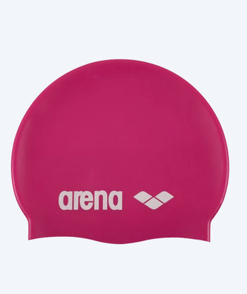 Arena badehætte - Classic Silicone - Pink/hvid