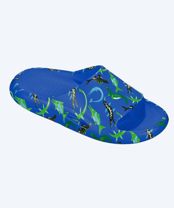 Beco badesandaler til børn - Ocean Dinos - Blå