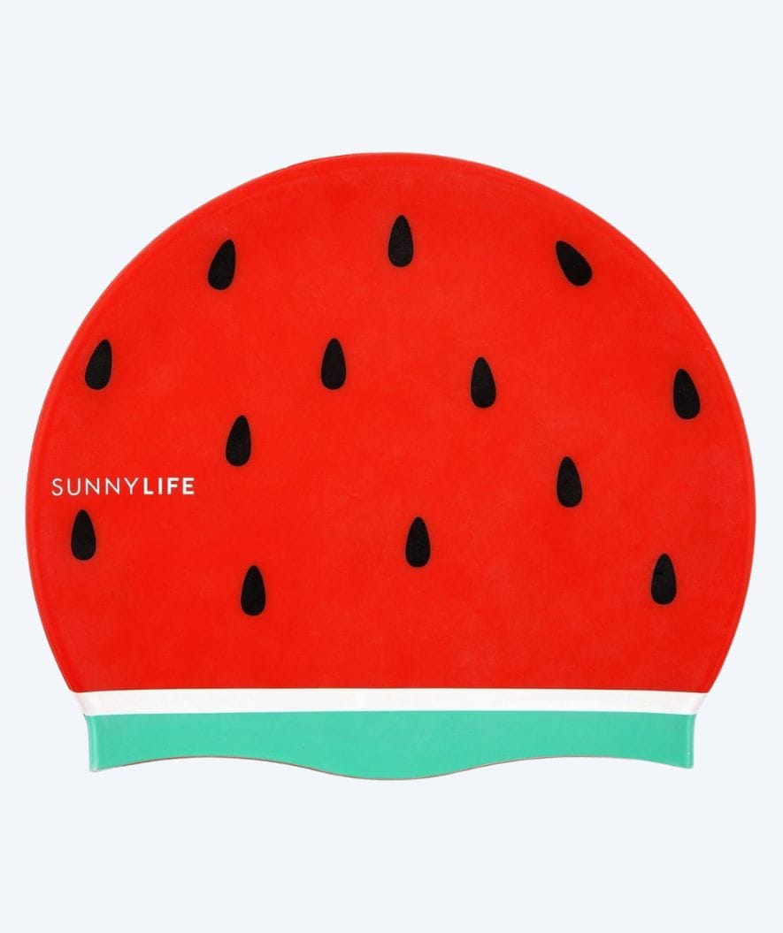 Sunnylife badehætte til børn - Watermelon - Rød/grøn