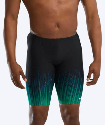 TYR lange badebukser til mænd - Durafast Elite Speedwarp - Sort/grøn