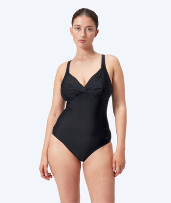 Speedo badedragt med indlæg til damer - Shaping Cross Knot - Sort