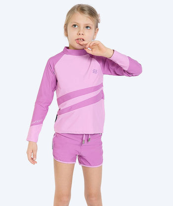 Watery UV-trøje til børn - Manami Langærmet Rashguard - Atlantic Purple