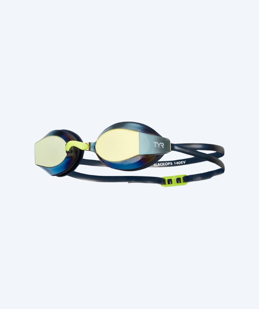 TYR svømmebriller - Blackops 140 EV Mirrored - Mørkeblå/guld