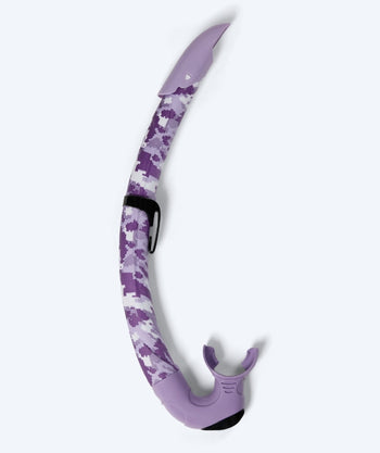 Watery snorkel til voksne (fra 12 år) - Rudder Camo - Lilla