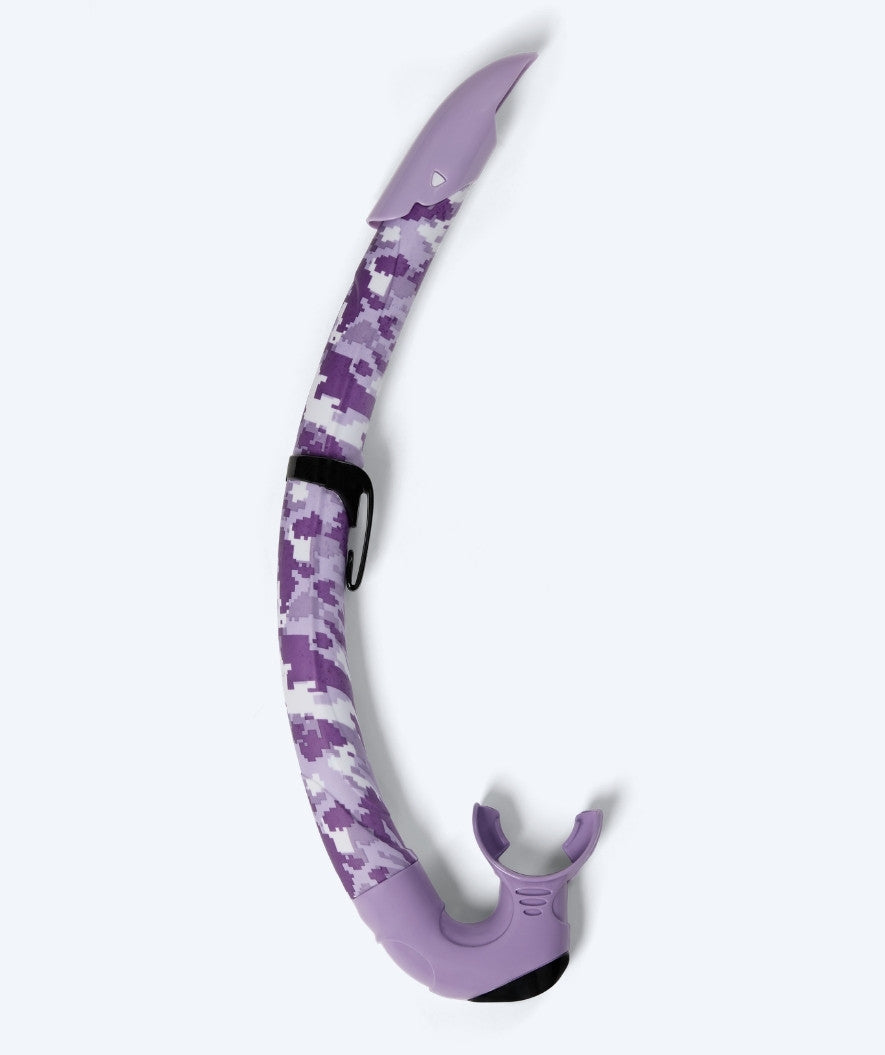 Watery snorkel til voksne (fra 12 år) - Rudder Camo - Lilla