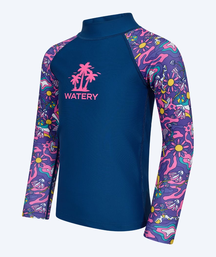 Watery UV-trøje til børn - Osiris Langærmet Rashguard - Multi/mørkeblå
