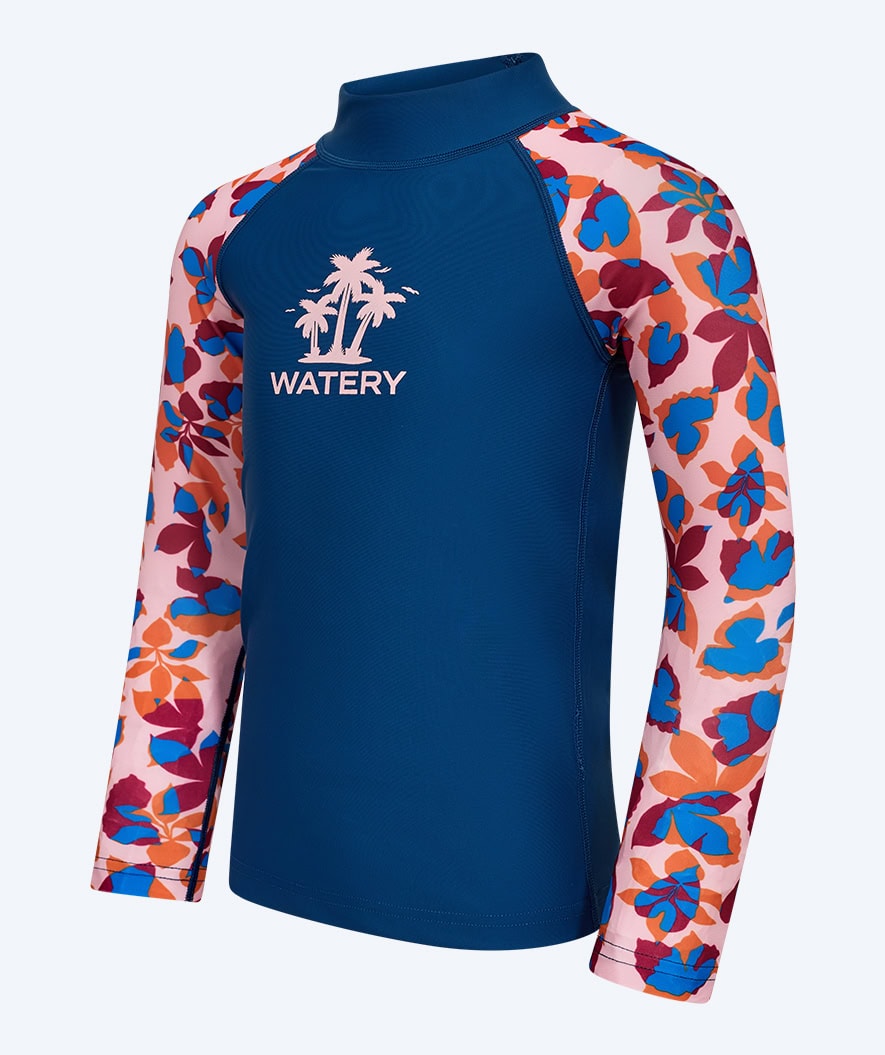 Watery UV-trøje til børn - Osiris Langærmet Rashguard - Lyserød/mørkeblå