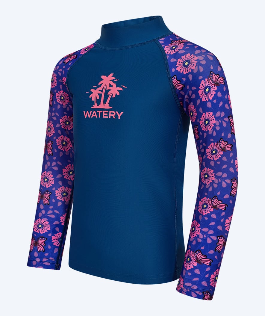 Watery UV-trøje til børn - Osiris Langærmet Rashguard - Lilla/mørkeblå