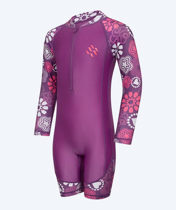 Watery UV-dragt til børn - Athena Langærmet Rashguard - Lilla