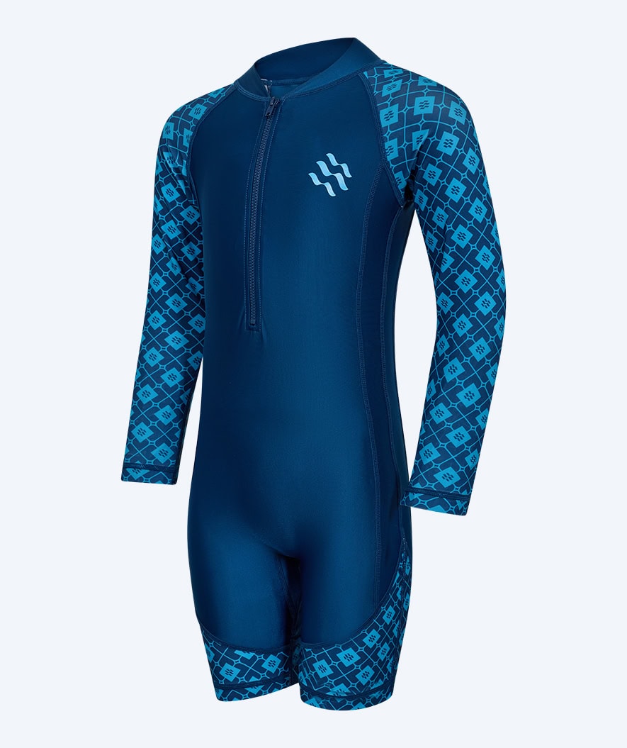 Watery UV-dragt til børn - Athena Langærmet Rashguard - Mørkeblå