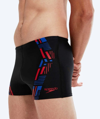 Speedo aquashorts til mænd - Tech Print - Sort/blå