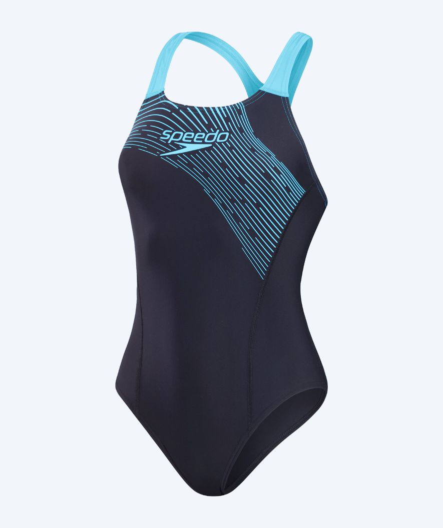 Speedo badedragt til damer - Medley Logo - Mørkeblå/lyseblå