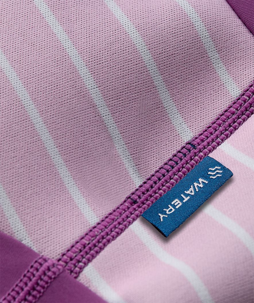 Watery blebadebukser til børn - Neoprene Swim Nappy - Purple Stripes